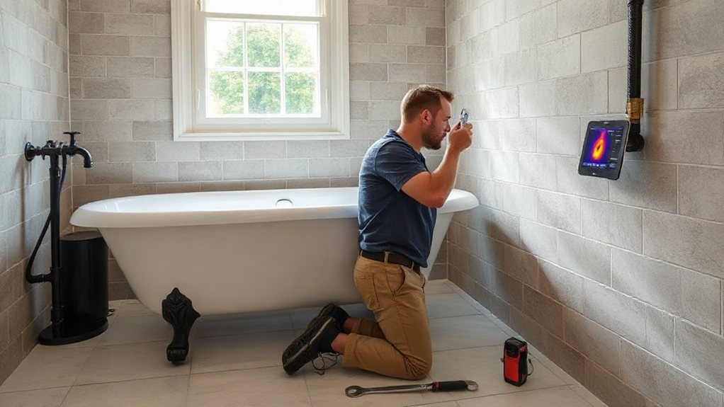 Trace and access leak detection engineer with thermal imaging in East Dulwich